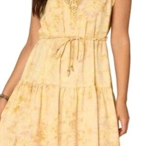 Democracy Light Yellow Floral Dress